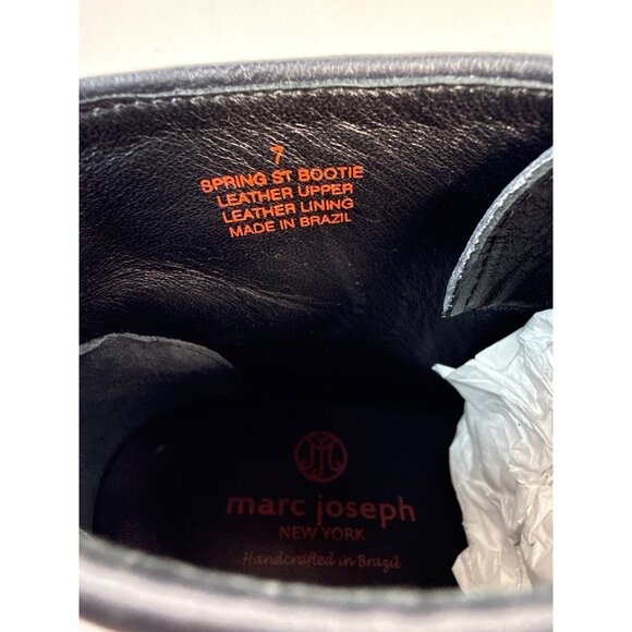 Marc Joseph New York Women's Spring Street  Leather Bootie Navy Mini 7 M - Picture 8 of 13
